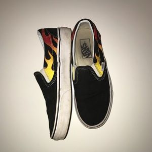 Flame slip on Vans